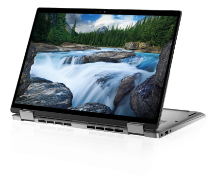 15,6 Zoll, Dell Latitude 7340, Laptop, faltbar in silber.