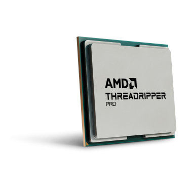 AMD Threadripper Pro Chip in Grau auf einer grünen Platine.