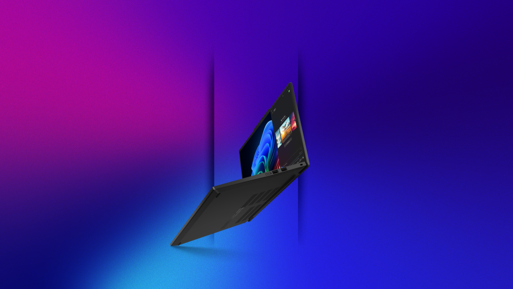 Ein ThinkPad T14 der sechsten Generation in einem schwarz-metallic Farbton.